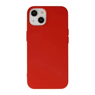iPhone 14 Kılıf Nano içi Kadife Silikon - Kırmızı