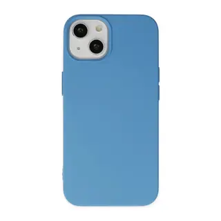 iPhone 14 Kılıf Nano içi Kadife Silikon - Mavi
