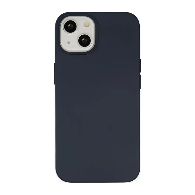 iPhone 14 Kılıf Nano içi Kadife Silikon - Lacivert