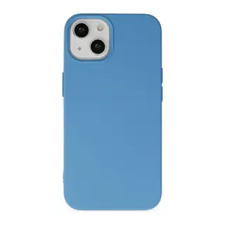 iPhone 14 Plus Kılıf Nano içi Kadife Silikon - Mavi