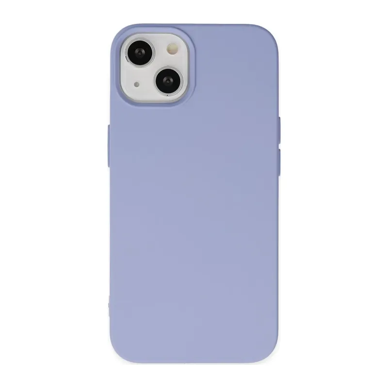 iPhone 14 Plus Kılıf Nano içi Kadife Silikon - Lila