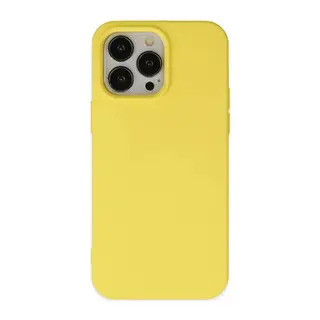 iPhone 14 Pro Kılıf Nano içi Kadife Silikon - Sarı