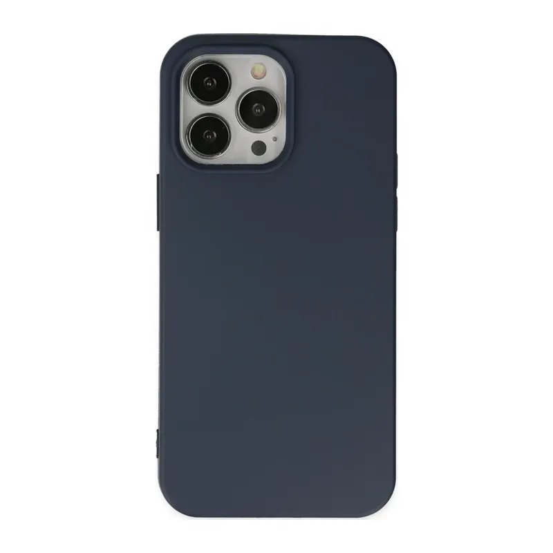 iPhone 14 Pro Kılıf Nano içi Kadife Silikon - Lacivert