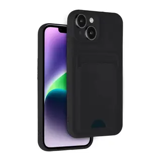 iPhone 14 Kılıf Kelvin Kartvizitli Silikon - Siyah