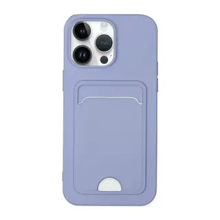 iPhone 14 Pro Kılıf Kelvin Kartvizitli Silikon - Lila