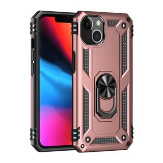 iPhone 14 Plus Kılıf Sofya Yüzüklü Silikon Kapak - Rose
