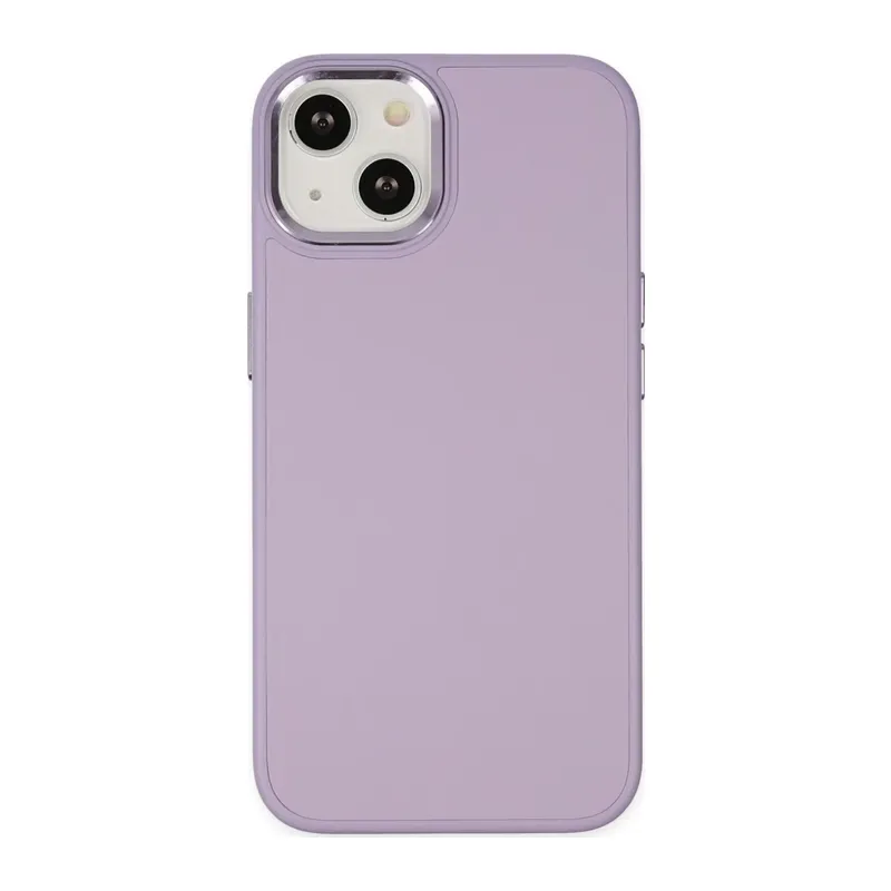 iPhone 14 Plus Kılıf Asya Deri Silikon - Lila