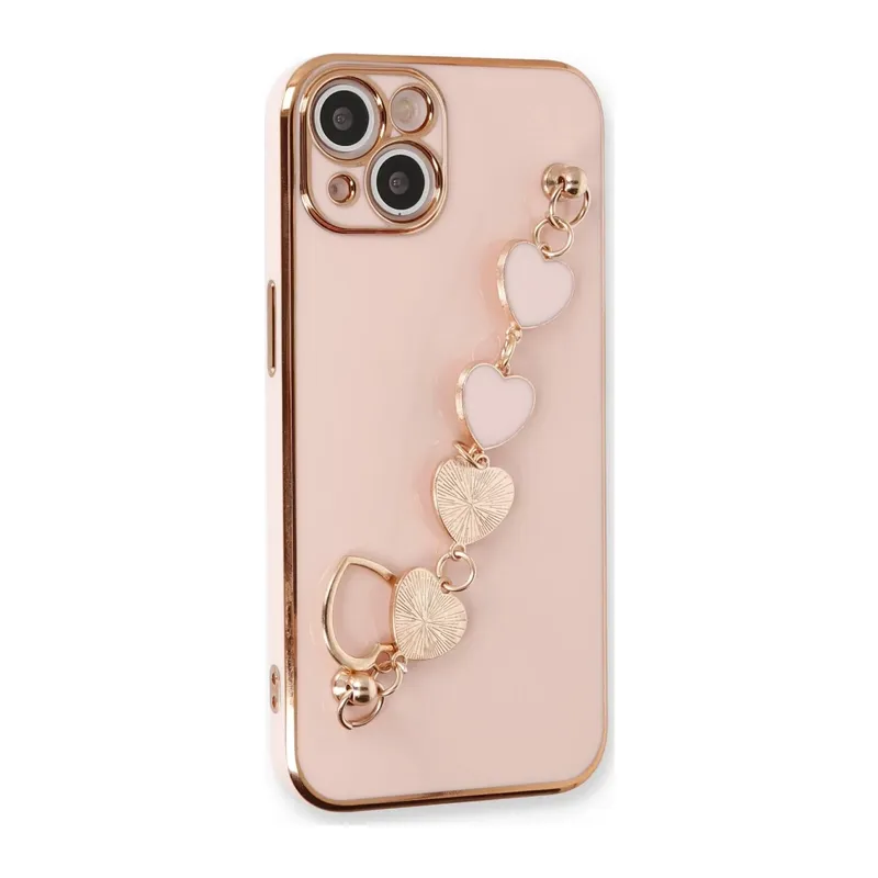 iPhone 14 Kılıf Esila Silikon - Pudra