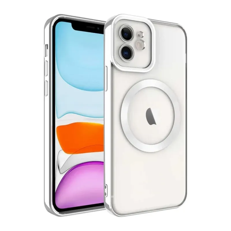 iPhone 11 Kılıf Kross Magneticsafe Kapak - Gümüş