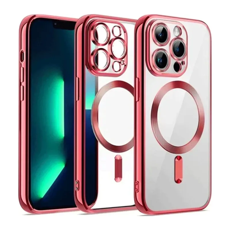 iPhone 13 Pro Max Kılıf Kross Magneticsafe Kapak - Kırmızı
