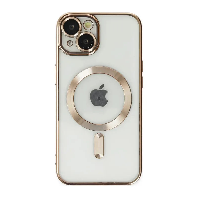 iPhone 14 Kılıf Kross Magneticsafe Kapak - Gold