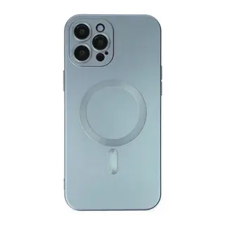 iPhone 12 Pro Max Kılıf Moshi Lens Magneticsafe Silikon - Sierra Blue
