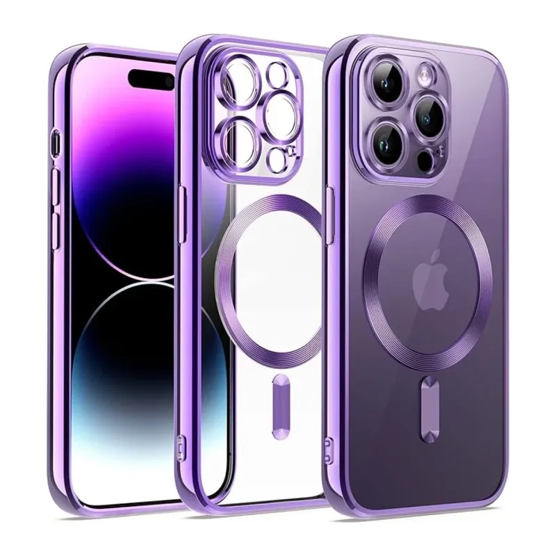 iPhone 13 Pro Max Kılıf Kross Magneticsafe Kapak - Mor