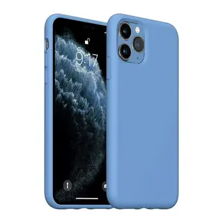iPhone 11 Pro Max Kılıf Nano içi Kadife Silikon - Mavi