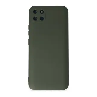 Realme C11 Kılıf Nano içi Kadife Silikon - Koyu Yeşil