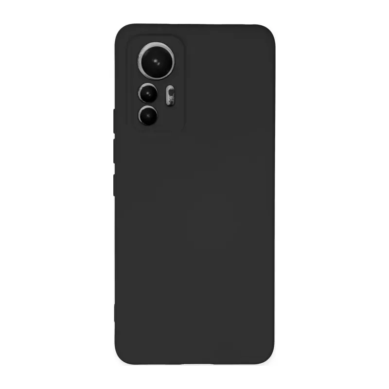 Mi 12 Lite Kılıf Nano içi Kadife Silikon - Siyah