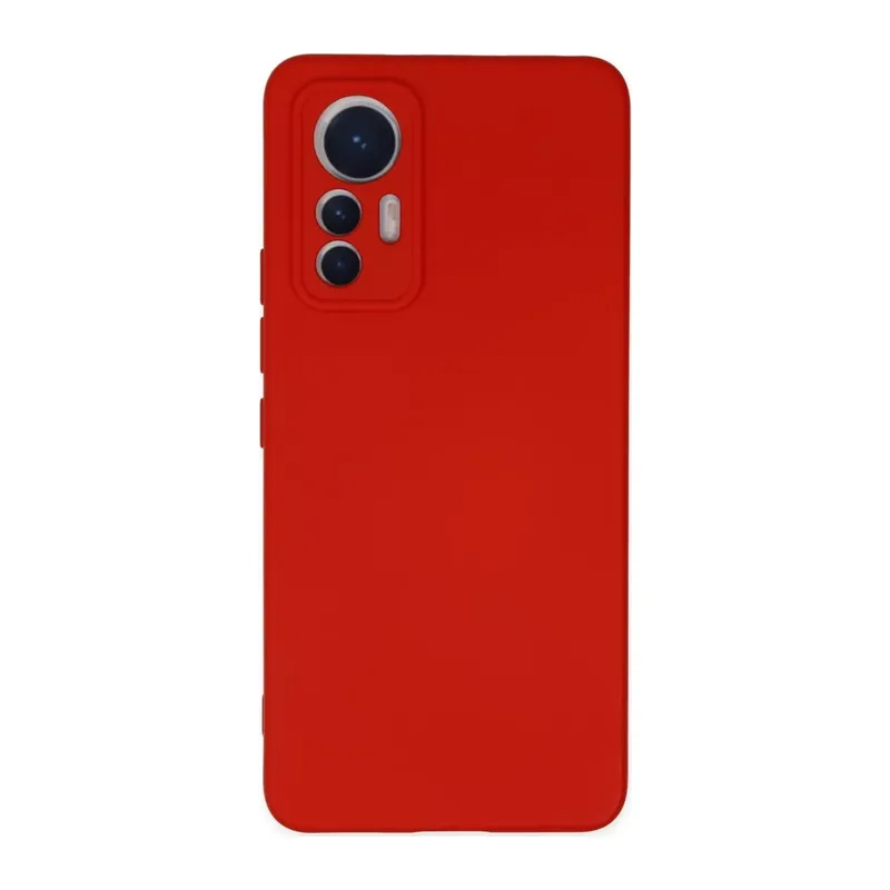 Mi 12 Lite Kılıf Nano içi Kadife Silikon - Kırmızı