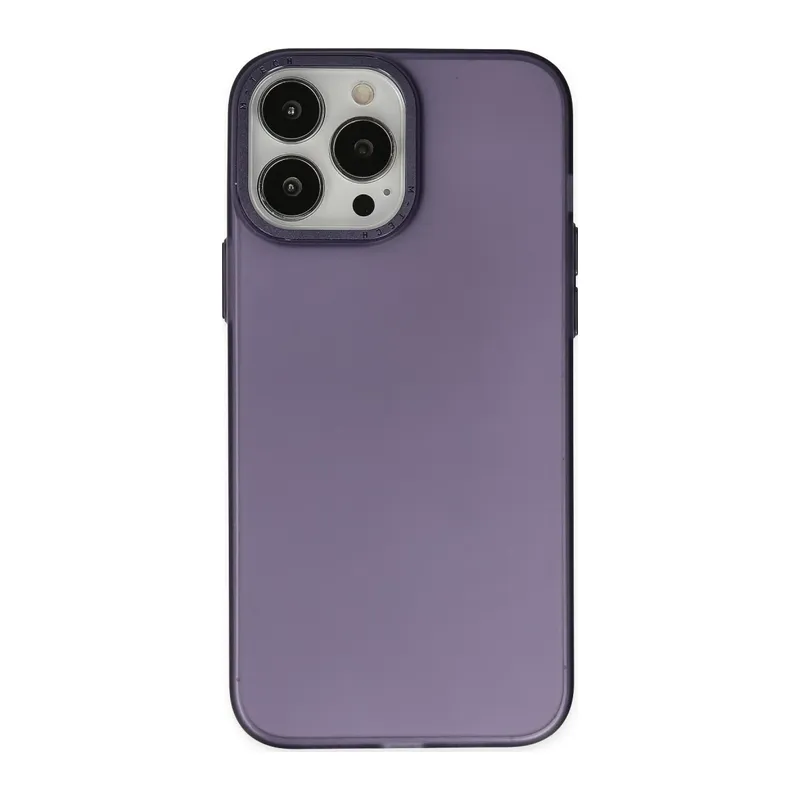 iPhone 14 Pro Max Kılıf Modos Metal Kapak - Mor