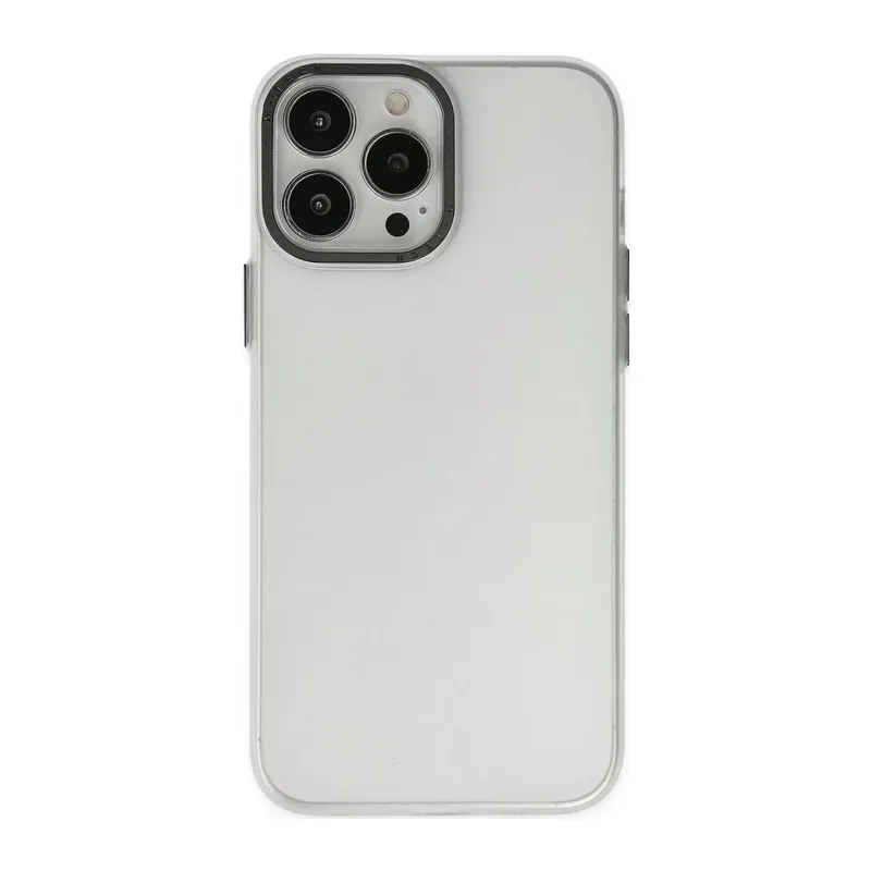 iPhone 13 Pro Max Kılıf Modos Metal Kapak - Şeffaf