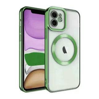 iPhone 12 Kılıf Kross Magneticsafe Kapak - Koyu Yeşil