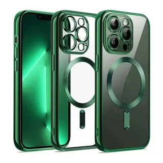 iPhone 12 Pro Kılıf Kross Magneticsafe Kapak - Koyu Yeşil