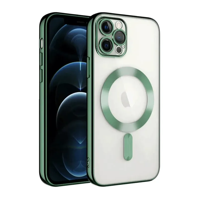 iPhone 13 Pro Kılıf Kross Magneticsafe Kapak - Koyu Yeşil