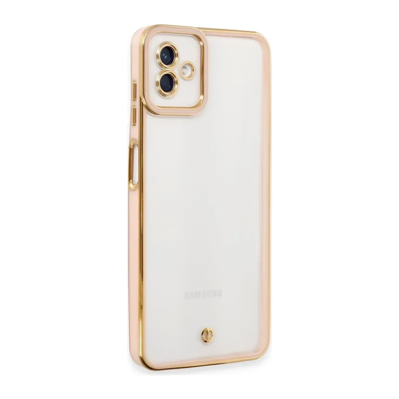 Samsung Galaxy A04 Kılıf Liva Lens Silikon - Rose