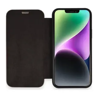 iPhone 12 Kılıf Dolpin Kapaklı - Siyah