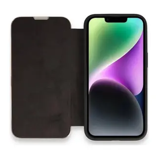 iPhone 14 Pro Max Kılıf Dolpin Kapaklı - Siyah