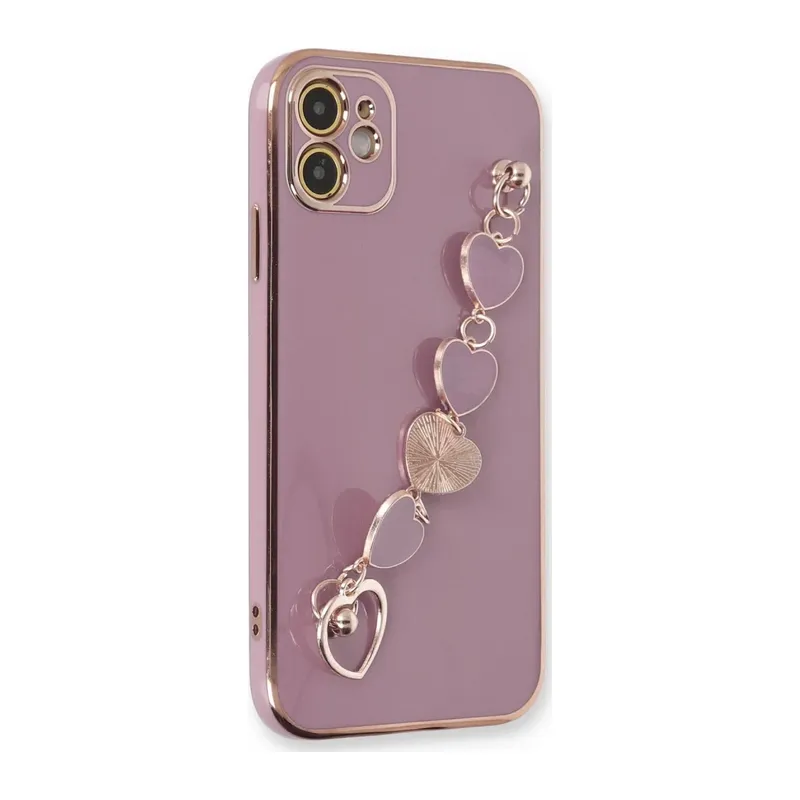 iPhone 12 Kılıf Esila Silikon - Mor