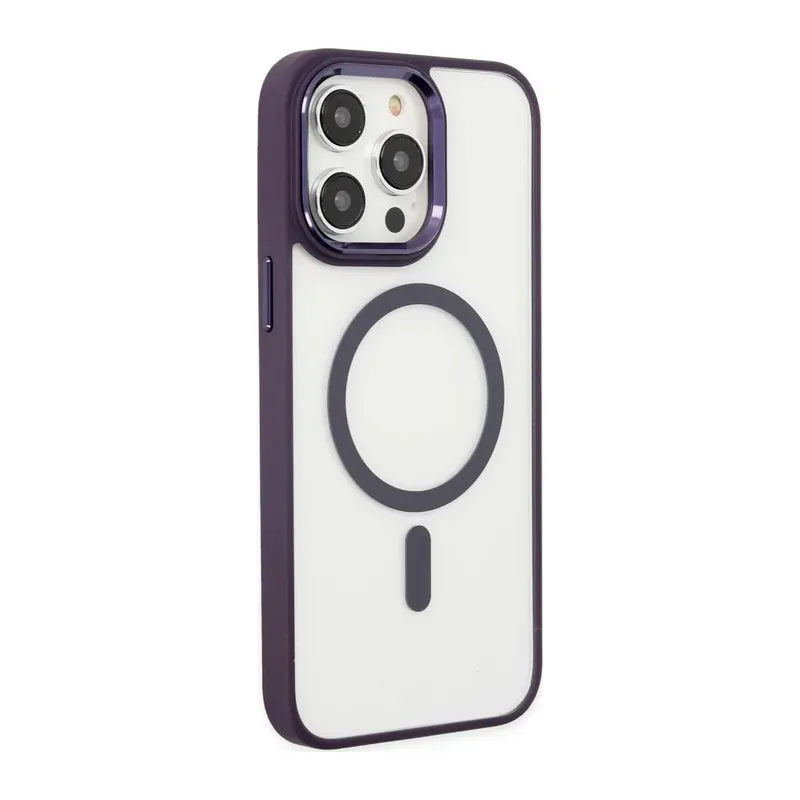 iPhone 13 Pro Kılıf Room Magneticsafe Silikon - Derin Mor