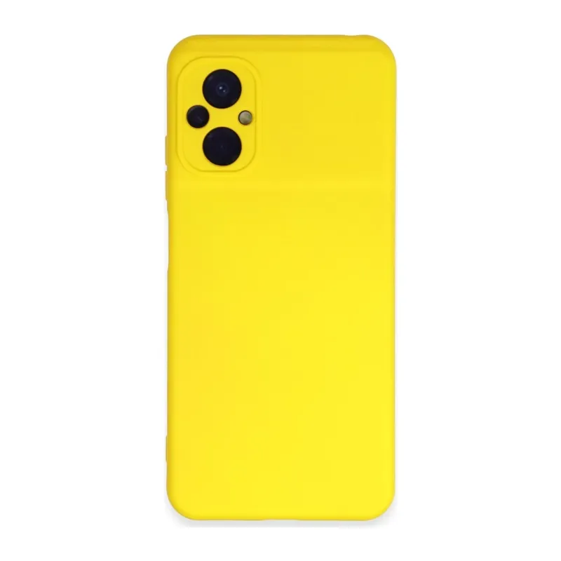 Poco M5 Kılıf Nano içi Kadife Silikon - Sarı