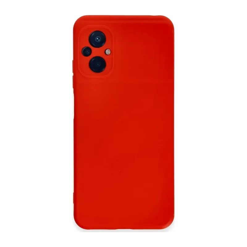 Poco M5 Kılıf Nano içi Kadife Silikon - Kırmızı