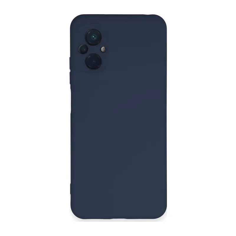 Poco M5 Kılıf Nano içi Kadife Silikon - Lacivert