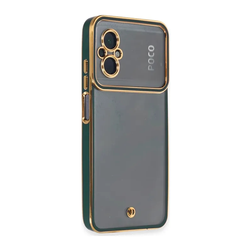 Poco M5 Kılıf Liva Lens Silikon - Yeşil
