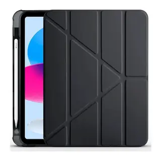 iPad 2025 10.9 10.Nesil (A16) Kılıf Kalemlikli Mars Tablet Kılıfı - Siyah