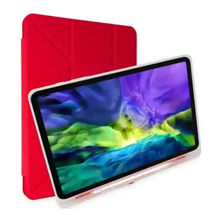 iPad 2025 10.9 10.Nesil (A16) Kılıf Kalemlikli Mars Tablet Kılıfı - Kırmızı