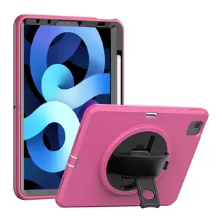 iPad 2025 10.9 10.Nesil (A16) Kılıf Hand Strap Tablet Kılıfı - Pembe
