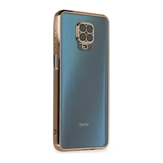 Redmi Note 9 Pro Kılıf Lensli Silikon - Gold