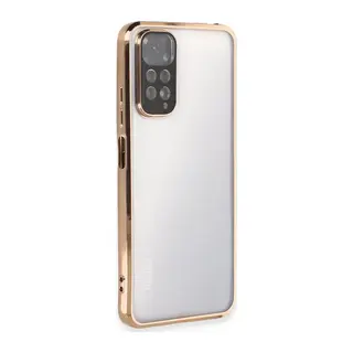 Redmi Note 11 Kılıf Lensli Silikon - Gold