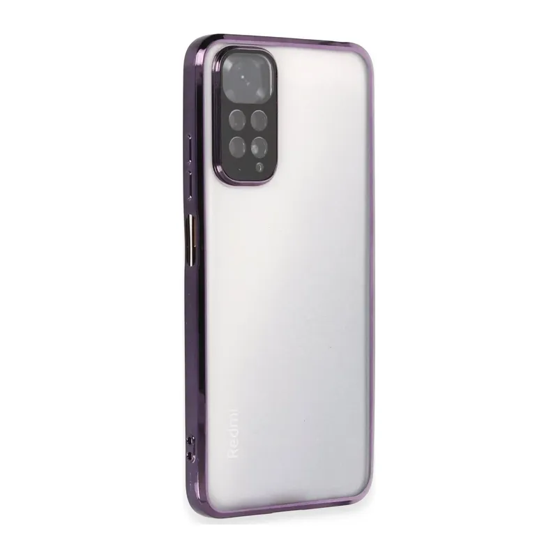 Redmi Note 11 Kılıf Lensli Silikon - Mor