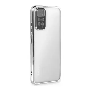 Redmi Note 11 Kılıf Lensli Silikon - Gümüş