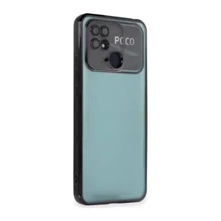 Redmi 10C Kılıf Lensli Silikon - Siyah