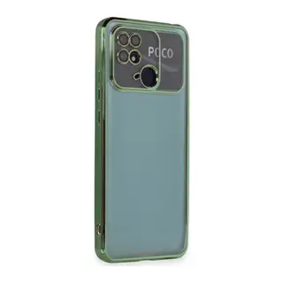 Redmi 10C Kılıf Lensli Silikon - Yeşil