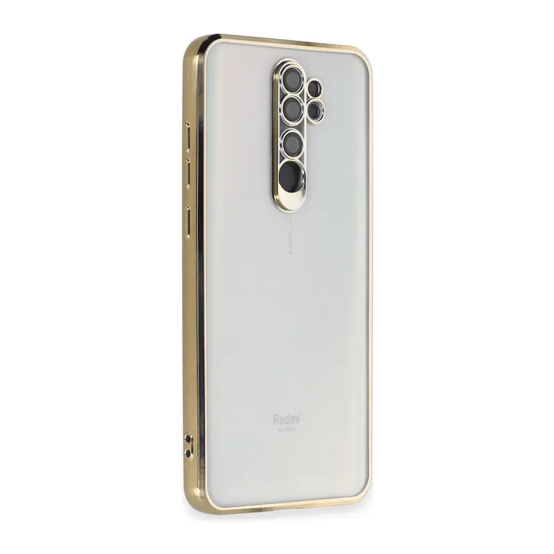 Redmi Note 8 Pro Kılıf Lensli Silikon - Gold