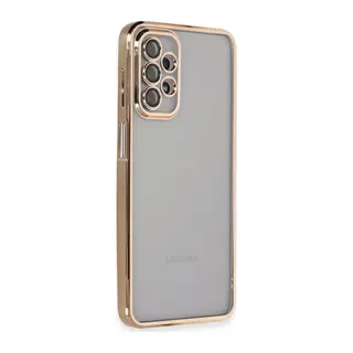 Samsung Galaxy A23 4G Kılıf Lensli Silikon - Gold