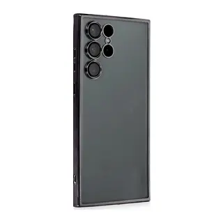 Samsung Galaxy S22 Ultra Kılıf Lensli Silikon - Siyah