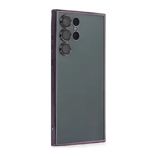 Samsung Galaxy S22 Ultra Kılıf Lensli Silikon - Mor