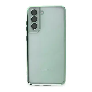 Samsung Galaxy S21 FE Kılıf Lensli Silikon - Yeşil