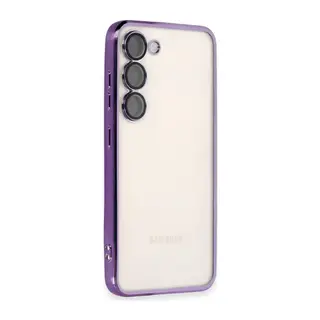 Samsung Galaxy S23 Plus Kılıf Lensli Silikon - Mor
